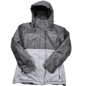 Columbia Jacket Womens Small Gray Omni-Tech Waterproof Parka Insulated Winter